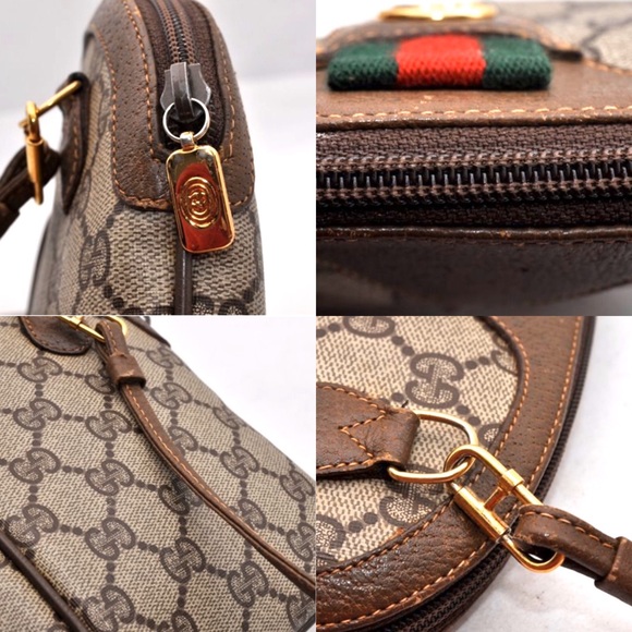 Authentic Gucci brown coated canvas shoulder bag - Picture 5 of 7